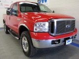 2006 Red Clearcoat Ford F250 Super Duty Lariat Crew Cab 4x4 #53117546