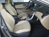 2012 Hyundai Elantra Limited Beige Interior