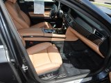 2011 BMW 7 Series 740i Sedan Saddle/Black Nappa Leather Interior