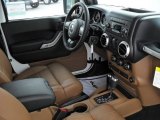 2012 Jeep Wrangler Sahara 4x4 Black/Dark Saddle Interior