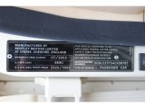 2004 Bentley Arnage R Info Tag