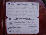 1990 Cadillac Brougham d'Elegance Info Tag