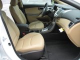 2012 Hyundai Elantra Limited Beige Interior