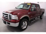 2007 Dark Toreador Red Metallic Ford F350 Super Duty Lariat Crew Cab 4x4 #53279523