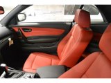 2012 BMW 1 Series 128i Convertible Coral Red Interior