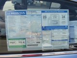 2011 Honda Accord EX Sedan Window Sticker