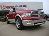 2009 Inferno Red Crystal Pearl Dodge Ram 1500 Laramie Crew Cab #53410255