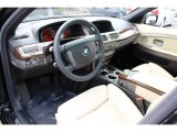 2008 BMW 7 Series 750i Sedan Beige Interior