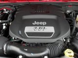 2012 Jeep Wrangler Unlimited Sahara 4x4 3.6 Liter DOHC 24-Valve VVT Pentastar V6 Engine