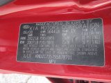 2009 Sorento Color Code for Spicy Red - Color Code: IY