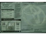 2011 Toyota Matrix 1.8 Window Sticker