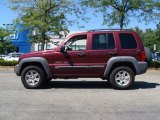 2002 Dark Garnet Red Pearlcoat Jeep Liberty Sport 4x4 #53464256