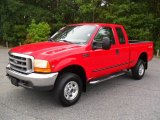 1999 Red Ford F250 Super Duty Lariat Extended Cab 4x4 #53410348