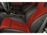 2012 Audi S4 3.0T quattro Sedan Black/Magma Red Interior