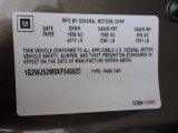 1999 Pontiac Grand Prix SE Sedan Info Tag