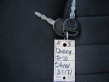 2003 Chevrolet S10 LS Extended Cab 4x4 Keys