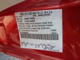 2001 Mustang Color Code for Laser Red Metallic - Color Code: E9