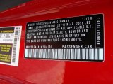 2011 Volkswagen GTI 2 Door Info Tag