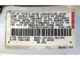 2001 Celica Color Code for Liquid Silver - Color Code: 1D0