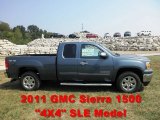 2011 Stealth Gray Metallic GMC Sierra 1500 SLE Extended Cab 4x4 #53673230