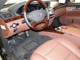 2012 Mercedes-Benz S 550 Sedan Black/Chestnut Brown Interior