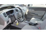 2012 Honda Civic HF Sedan Gray Interior