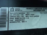 2011 Chevrolet Silverado 2500HD LTZ Crew Cab 4x4 Info Tag