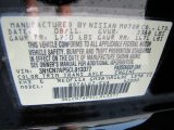 2012 Versa Color Code for Super Black - Color Code: KH3