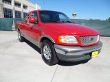 Bright Red Ford F150 in 1999