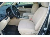 2012 Toyota Highlander V6 4WD Sand Beige Interior
