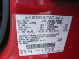 2004 F250 Super Duty Color Code for Red - Color Code: F1