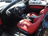2008 BMW 1 Series 135i Convertible Coral Red Interior