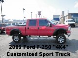 2006 Red Clearcoat Ford F250 Super Duty Lariat FX4 Off Road Crew Cab 4x4 #53983279