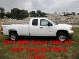2011 Summit White GMC Sierra 2500HD Work Truck Extended Cab 4x4 #53983270