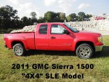 2011 Fire Red GMC Sierra 1500 SLE Extended Cab 4x4 #53983253