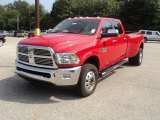 2012 Flame Red Dodge Ram 3500 HD Laramie Longhorn Crew Cab 4x4 Dually #53982178