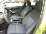 2012 Ford Fiesta SE Sedan Charcoal Black/Blue Interior