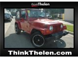 Flame Red Jeep Wrangler in 1998