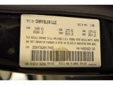2008 Dodge Charger SRT-8 Info Tag