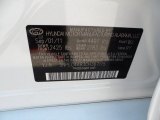 2012 Sonata Color Code for Shimmering White - Color Code: WJ