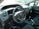 2012 Honda Civic Si Sedan Black Interior