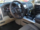 2012 Dodge Ram 1500 Laramie Crew Cab 4x4 Light Pebble Beige/Bark Brown Interior