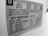 2012 GMC Sierra 1500 SLE Crew Cab Info Tag