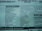 2011 Chevrolet Silverado 2500HD LS Crew Cab 4x4 Window Sticker