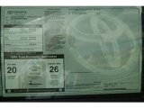 2011 Toyota Matrix S AWD Window Sticker