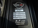 1992 Chevrolet Corvette Coupe Info Tag