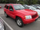 Flame Red Jeep Grand Cherokee in 1999