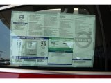 2012 Volvo S60 R-Design AWD Window Sticker