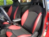 2010 Mini Cooper S Hardtop Rooster Red Leather/Carbon Black Interior