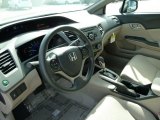 2012 Honda Civic LX Sedan Beige Interior